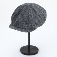 Nowe Retro gazeciarz czapki mężczyźni ośmiokątne kapelusze brytyjscy malarze czapki jesienne zimowe berety w jodełkę kaszkiety Hip Hop berety gorras 3